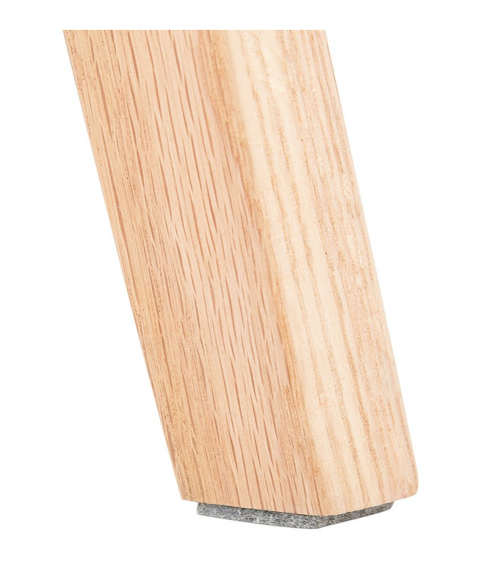 Tabouret de bar design noir en tissu et bois Alvah