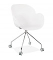 Fauteuil design blanc en plastique Malia