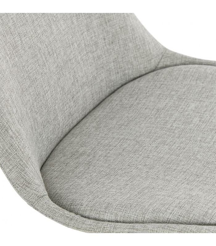 Chaise design gris en tissu et bois Avit