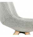 Chaise design gris en tissu et bois Axis