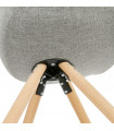 Chaise design gris en tissu et bois Axis