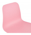 Chaise design rose en plastique et métal Curl