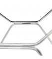 Chaise design rose en plastique et métal Curl