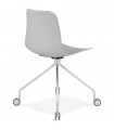 Chaise design gris en plastique et métal Malibu