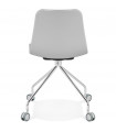 Chaise design gris en plastique et métal Malibu