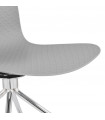 Chaise design gris en plastique et métal Malibu