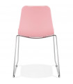 Chaise design rose en plastique et métal Amalfi