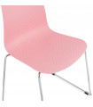 Chaise design rose en plastique et métal Amalfi