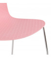 Chaise design rose en plastique et métal Amalfi