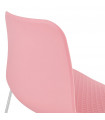 Chaise design rose en plastique et métal Amalfi