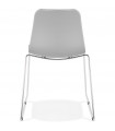 Chaise design gris en plastique et métal Amalfi