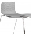 Chaise design gris en plastique et métal Amalfi