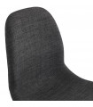 Chaise design gris foncé en tissu et métal Meteora