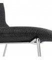 Chaise design gris foncé en tissu et métal Meteora