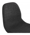 Chaise design gris foncé en tissu et métal Kora