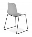 Chaise design gris en plastique et métal Amalfi