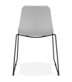 Chaise design gris en plastique et métal Amalfi