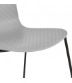 Chaise design gris en plastique et métal Amalfi