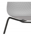 Chaise design gris en plastique et métal Amalfi