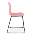 Chaise design rose en plastique et métal Amalfi