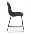 Chaise design gris foncé en tissu et métal Meteora