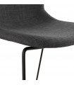 Chaise design gris foncé en tissu et métal Meteora