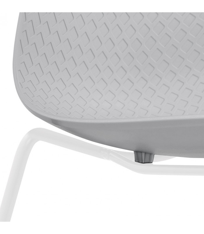 Chaise design gris en plastique et métal Amalfi