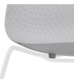 Chaise design gris en plastique et métal Amalfi
