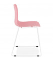 Chaise design rose en plastique et métal Amalfi