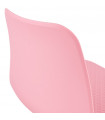 Chaise design rose en plastique et métal Amalfi