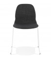 Chaise design gris foncé en tissu et métal Meteora