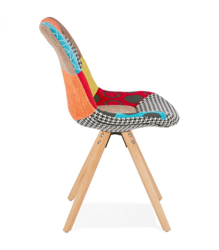 Chaise design en tissu et bois Marshall