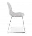Chaise design gris clair en tissu et métal Meteora