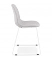 Chaise design gris clair en tissu et métal Meteora