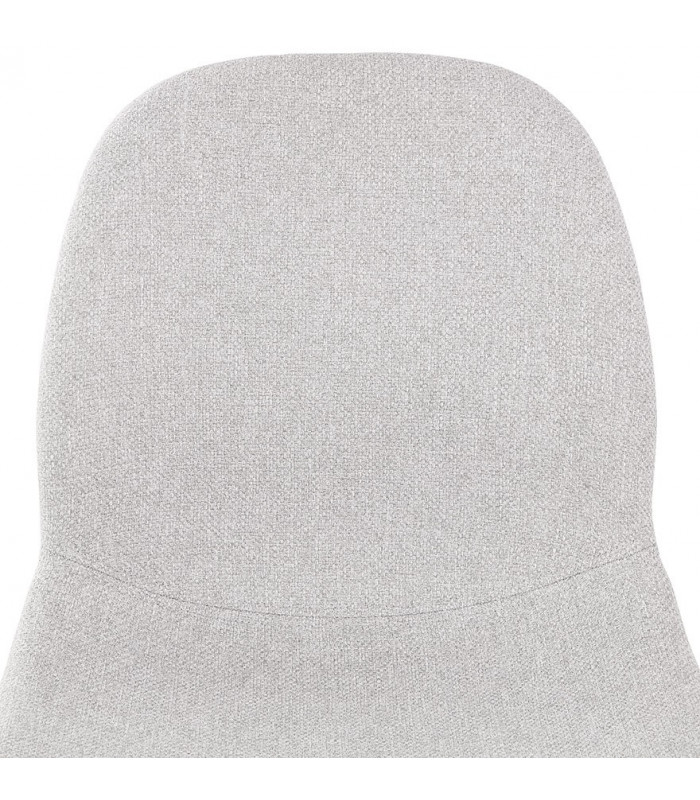 Chaise design gris clair en tissu et métal Meteora