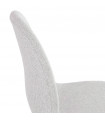 Chaise design gris clair en tissu et métal Meteora