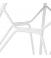 Chaise design gris clair en tissu et métal Kora