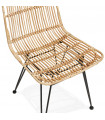 Chaise design naturel en bois et métal Harbour