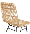 Chaise design naturel en bois et métal Harbour