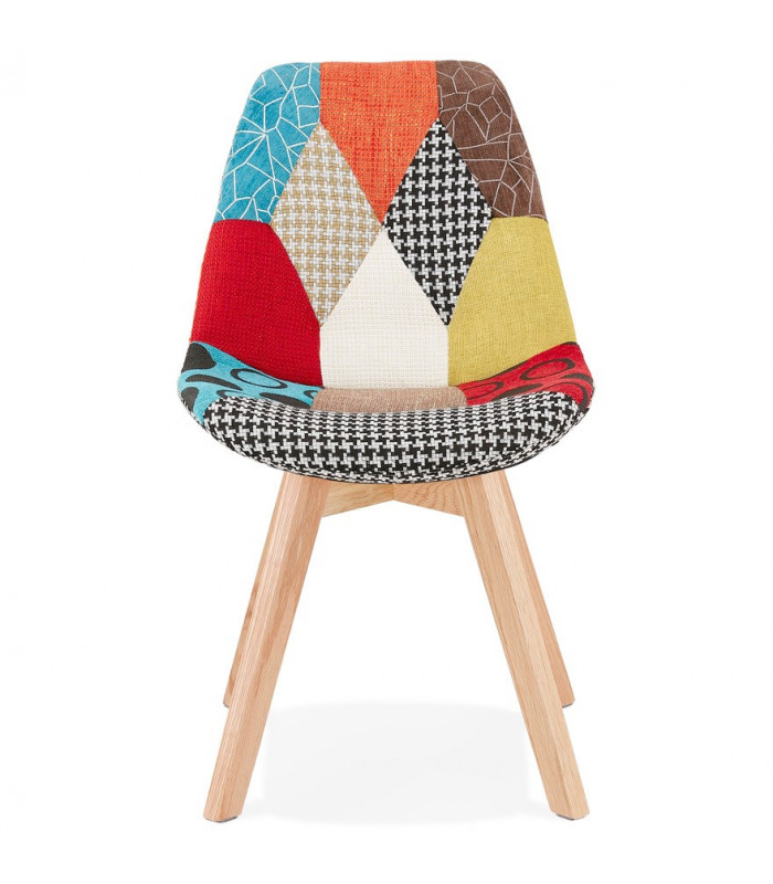 Chaise design en tissu et bois Klien