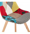 Chaise design en tissu et bois Klien