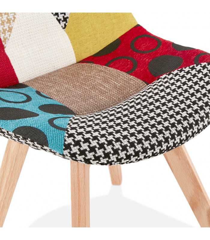 Chaise design en tissu et bois Klien