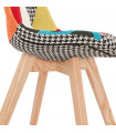 Chaise design en tissu et bois Klien
