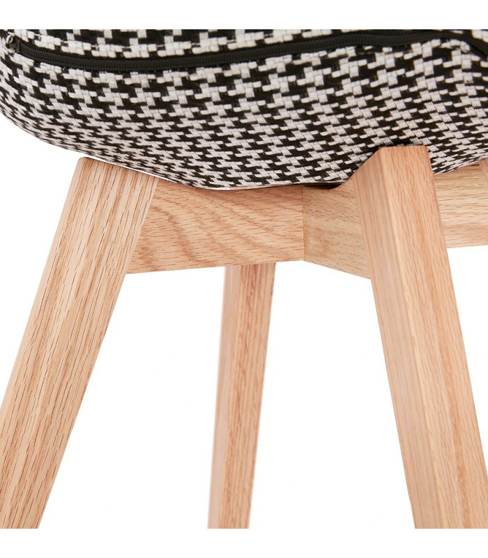 Chaise design en tissu et bois Klien