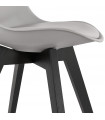 Chaise design gris en plastique et bois Arabesque