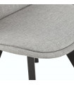 Chaise design gris en tissu et bois Brydon