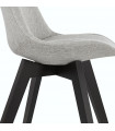 Chaise design gris en tissu et bois Brydon