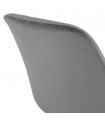 Chaise design gris en tissu et bois Hoop