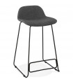 Tabouret de bar design gris foncé en tissu et métal Pineapple Mini