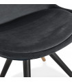 Chaise design noir en tissu et bois Hoop